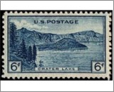 USA 1934 Mint SC745 Crater Lake National Park (1902), Oregon Dark blue 6 Cent 1934