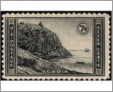 USA 1934 Mint SC746 Great Head, Acadia National Park (1916), Maine Black 7 Cent 1934