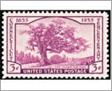 USA 1935 Mint SC772 The Charter Oak (1857), painting by Charles De Wolf Brownell Violet 3 Cent 1935
