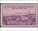 USA 1935 Mint SC773 California Pacific Intl. Exposition (1935), San Diego Purple 3 Cent 1935