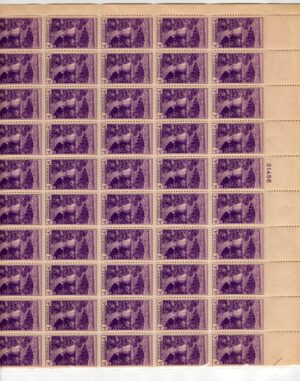 USA 1935 Mint Sheet SC774SH Boulder Dam (Hoover Dam) Purple 3 Cent Sheet of 50