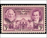 USA 1936 Mint SC776 Sam Houston, Stephen F. Austin and the Alamo, San Antonio Purple 3 Cent 1936