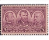 USA 1937 Mint SC787 Generals William T. Sherman, Ulysses S. Grant and Philip H. Purple 3 Cent 1937
