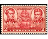 USA 1937 Mint SC791 Stephen Decatur and Thomas MacDonough Carmine 2 Cent 1937