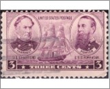 USA 1937 Mint SC792 Admirals David G. Farragut and David D. Porter Purple 3 Cent 1937
