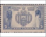 USA 1937 Mint SC794 Seal of U.S. Naval Academy and Naval Midshipmen Ultramarine 5 Cent 1937