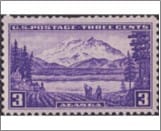 USA 1937 Mint SC800 Mt. McKinley, Alaska Violet 3 Cent 1937