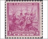 USA 1938 Mint SC836 "Landing of the First Swedes and Finns in America" by Stanle Red violet 3 Cent 1938