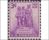 USA 1938 Mint SC837 "Colonization of the West" by Gutzon Borglum Bright violet 3 Cent 1938