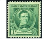 USA 1940 Mint SC879 Stephen Collins Foster Bright blue green 1 Cent 1940