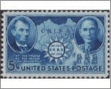 USA 1942 Mint SC906 Abraham Lincoln Bright blue 5 Cent 1942