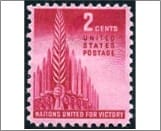 USA 1943 Mint SC907 Nations United for Victory Pink carmine 2 Cent 1943