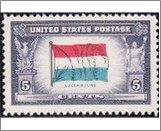 USA 1943 Mint SC912 Flag of Luxembourg Multicolor 5 Cent 1943