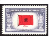 USA 1943 Mint SC918 Flag of Albania Multicolor 5 Cent 1943