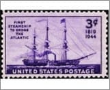 USA 1944 Mint SC923 The "Savannah" Violet 3 Cent 1944