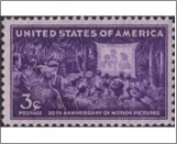 USA 1944 Mint SC926 Motion Picture Showing for Armed Forces in South Pacific Deep violet 3 Cent 1944