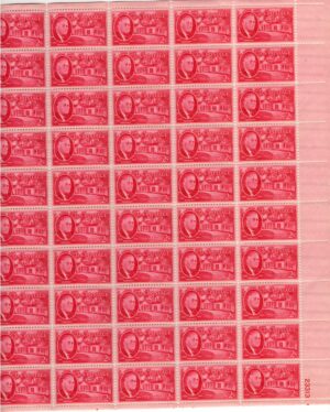 USA 1945 Mint Sheet SC931SH Roosevelt and the "Little White House" Carmine rose 2 Cent 1945 Sheet