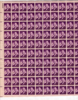 USA 1945 Mint Sheet SC 937SH Alfred E. Smith, Governor of New York Dark lilac 3 Cent 1945 Full Sheet