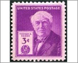 USA 1947 Mint SC945 Thomas A. Edison (1847-1931), Inventor Red violet 3 Cent 1947