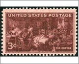 USA 1947 Mint SC949 "The Doctor" by Sir Luke Brown violet 3 Cent 1947
