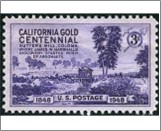 USA 1948 Mint SC954 Sutter's Mill, Coloma, California Gold Centennial Deep violet 3 Cent 1948