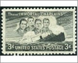 USA 1948 Mint SC956 Four Chaplains and Sinking S. S. Dorchester Grey black 3 Cent 1948