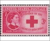USA 1948 Mint SC967 Clara Barton (1821-1912), Founder of the American Red Cross Pink 3 Cent 1948