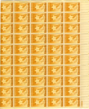 USA 1948 Mint SC969 Star and Palm Frond Yellow orange 3 Cent 1948