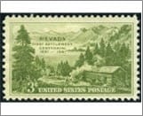 USA 1951 Mint SC999 Nevada First Settlement, Carson Valley around 1850 Light olive green 3 Cent 1951