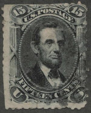 Abraham Lincoln Black 15 Cent 1866