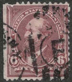 USA 1894 Used SC256 James A. Garfield Dull brown 6 Cent 1894