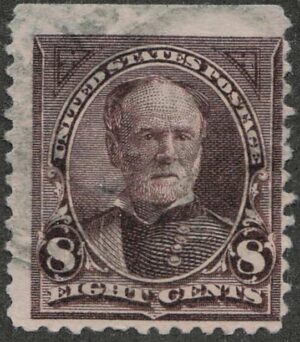 USA 1895 Used SC257 General William Tecumseh Sherman (1820-1891) Violet brown 8 Cent 1895