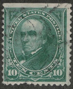 USA 1894 Used SC258 Daniel Webster Dark green 10 Cent 1894