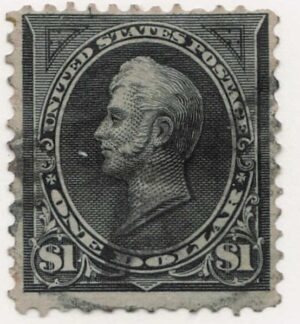 USA 1895 Used Stamp SC276 Commodore Oliver Hazard Perry (1785-1819) Black 1 Dollar 1895