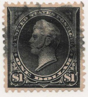 USA 1895 Used Stamp SC276A Commodore Oliver Hazard Perry (1785-1819) Black 1 Dollar 1895