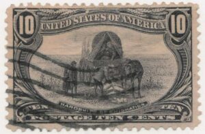 USA 1898 Used Stamp SC290 Hardships of Emigration Grey violet 10 Cent 1898