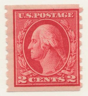 USA 1912 Mint Never Hinged Stamp SC413 George Washington Carmine 2 Cent 1912