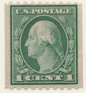 USA 1915 Mint Hinged Stamp SC448 George Washington Green 1 Cent 1915