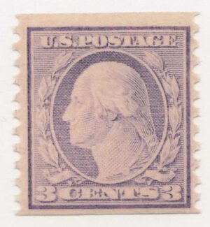 USA 1917 Mint Lightly Hinged Stamp SC493 George Washington Violet 3 Cent 1917 Type 1