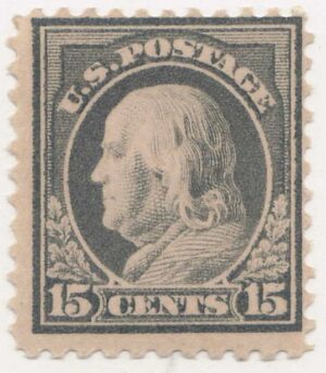 USA 1917 Mint Hinged Stamp SC514 Benjamin Franklin Grey 15 Cent 1917