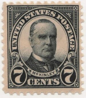 USA 1923 Mint Hinged Stamp SC559 William Mc Kinley Black 7 Cent 1923