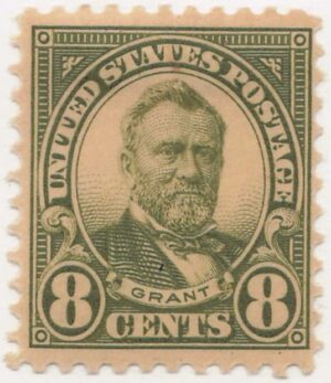 USA 1923 Mint Hinged Stamp SC560 Ulysses S Grant Olive 8 Cent 1923