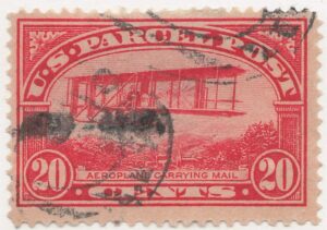 USA 1913 Used Stamp SCQ8 Airplane carrying Mail Carmine rose 20 Cent 1913