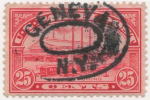 USA 1913 Used Stamp SCQ9 Manufacturing Carmine rose 25 Cent 1913