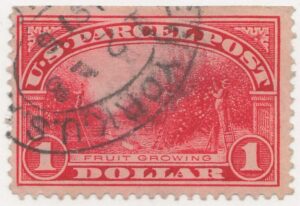 USA 1913 Used Stamp SCQ12 Fruit Growing Carmine rose 1 Dollar 1913