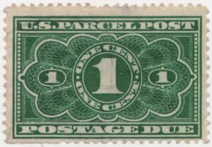 USA 1913 1 Cent Parcel Post Postage Due