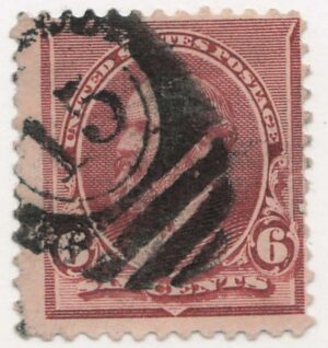 USA 1890 Used Stamp SC224 James A. Garfield Brown red 6 Cent 1890