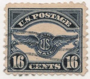 USA 1923 Used Stamp SCC5 Air Service Emblem Dark blue 16 Cent 1923