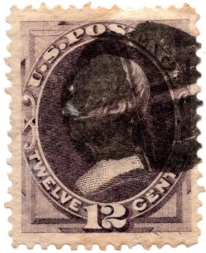 USA 1870 Used Stamp SC151 Henry Clay Dull violet 12 Cent 1870