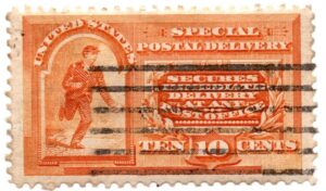 USA 1893 Used Stamp SCE3 Messenger Orange 10 Cent 1893